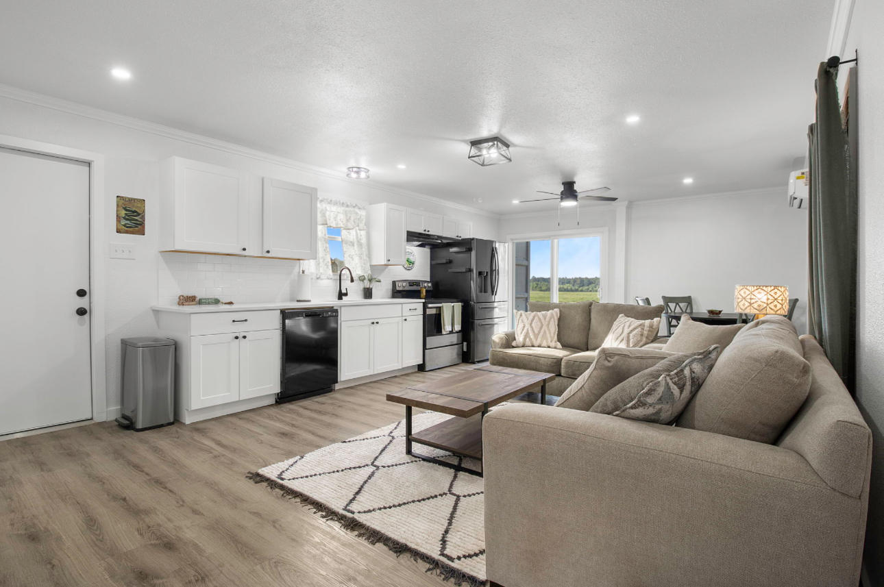 Jalapeño House interior kitchen and living area